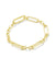 Heather Link and Chain Bracelet in Gold