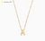 Letter Pendant Necklace in Gold