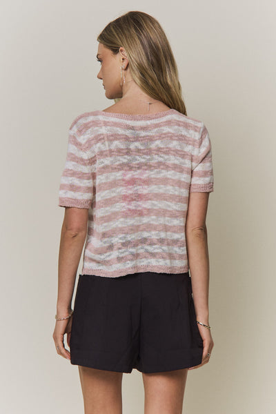 Plush Pink Knit Top