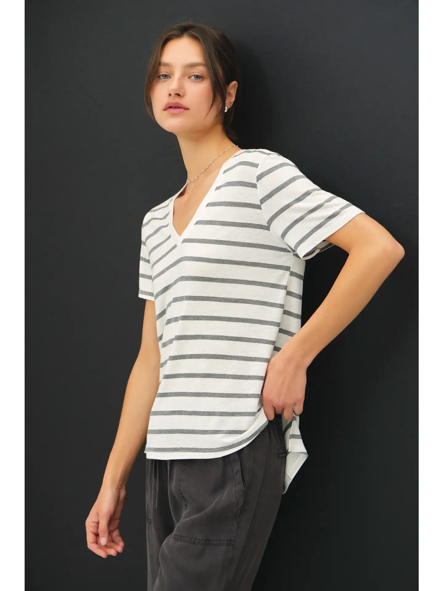 Thin Grey Line Top
