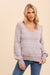 Two-ToneBubble Sleeve Sweater Pullover