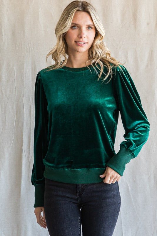 Velvet velour online sweater