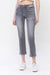 Vervet "Gladness" High Rise Distressed Crop Straight Jean