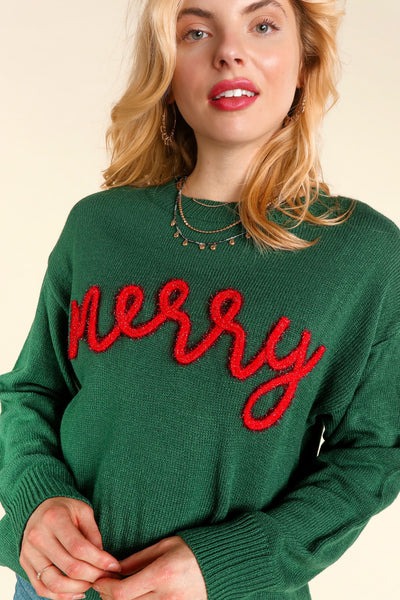 Merry Metallic Glitter Sweater