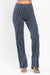 Judy Blue Tummy Control Striped Straight Fit