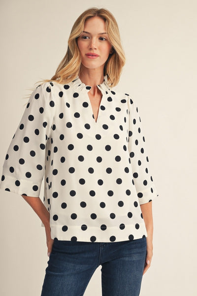 Ivory Polka Dot Top