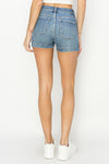 Risen Plus Size High Rise Side Slit Shorts