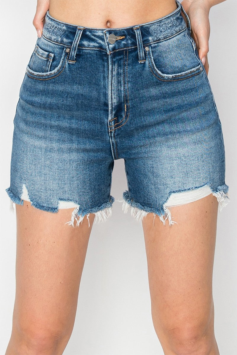 Risen High Rise Clean Cut Hem w/ Small Distress