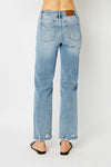 Judy Blue Mid Rise Medium Wash Destroy Straight