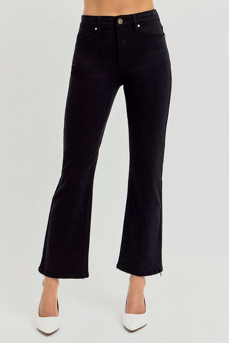 Tummy Control High Rise Crop Straight Pants