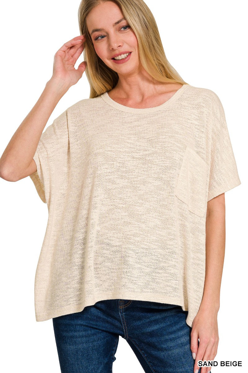 Oversized Slub Hacci Top