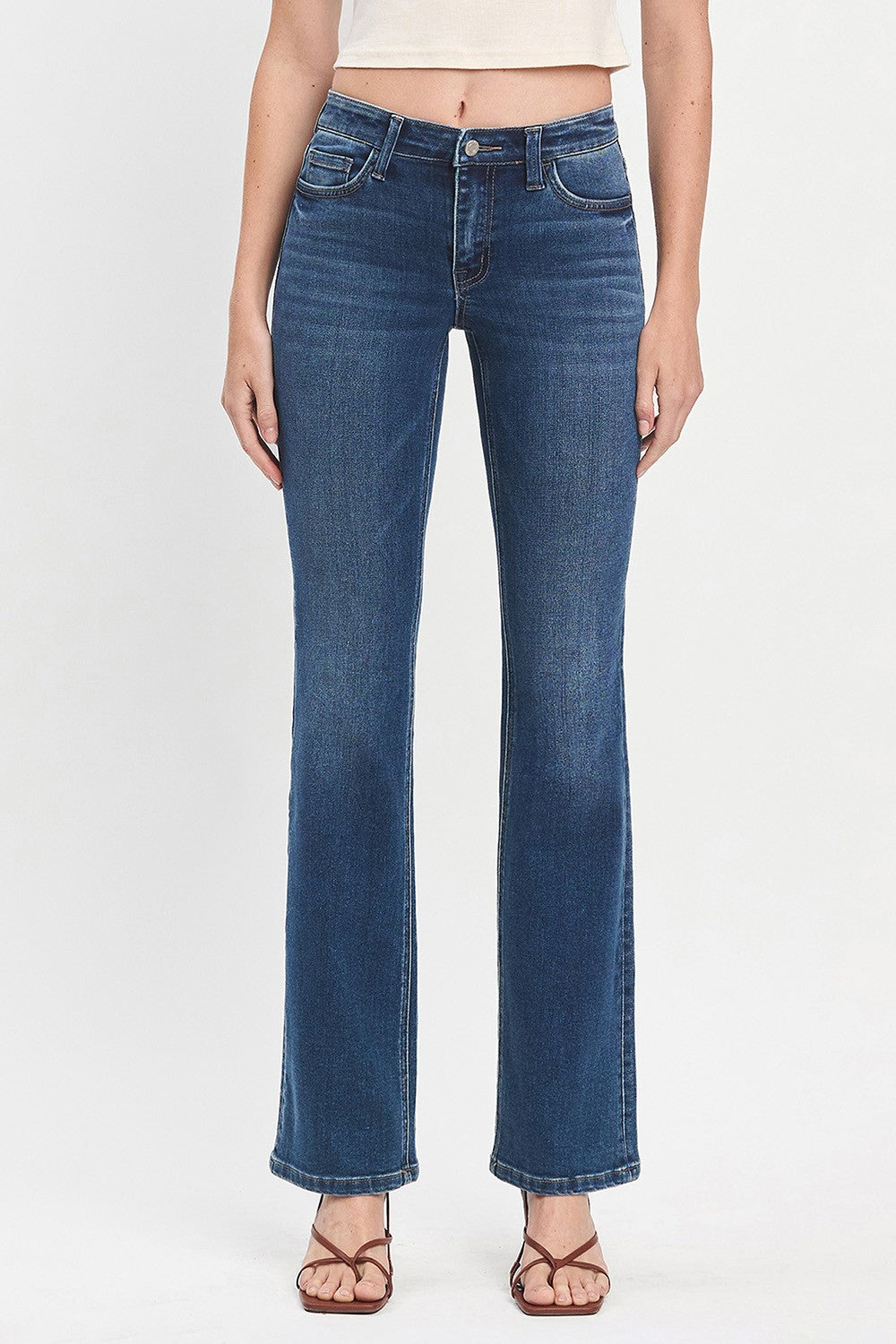 Vervet by Flying Monkey Mid Rise Relaxed Bootcut Jeans