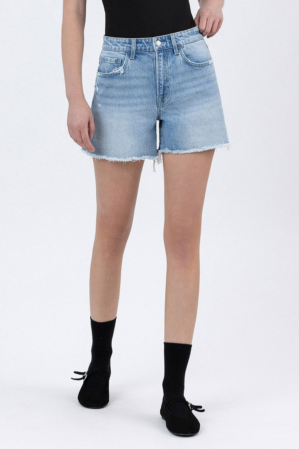 Vervet Jayde High Rise Boyfriend Denim Shorts