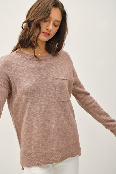 Slub Sweater With Chest Pockets