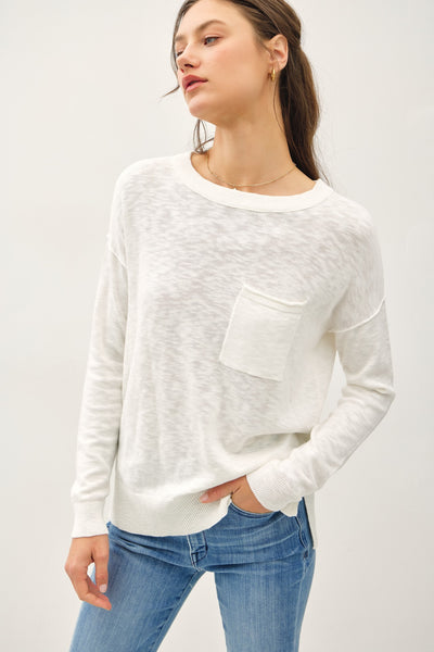 Slub Sweater With Chest Pockets