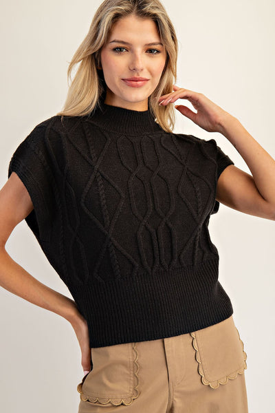 Diamond Cable Knit Sweater
