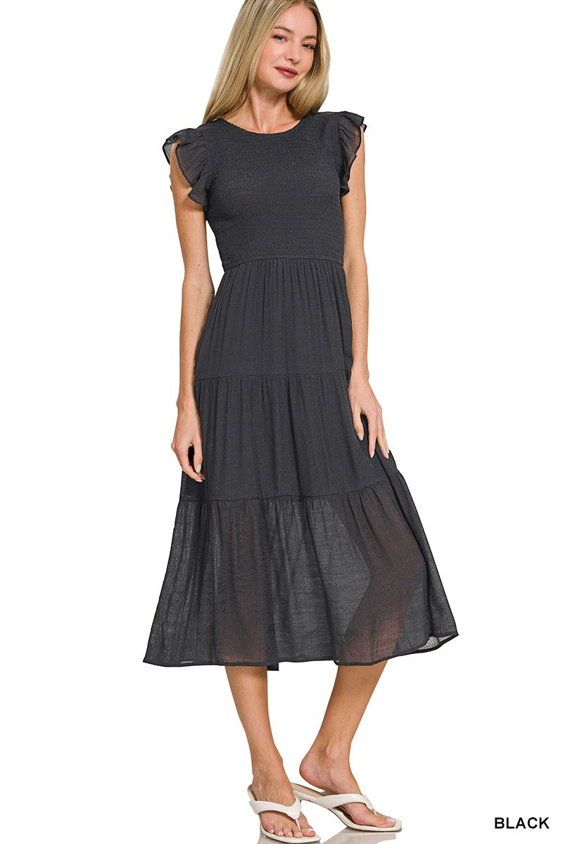 Smocked Midi Summer Dress