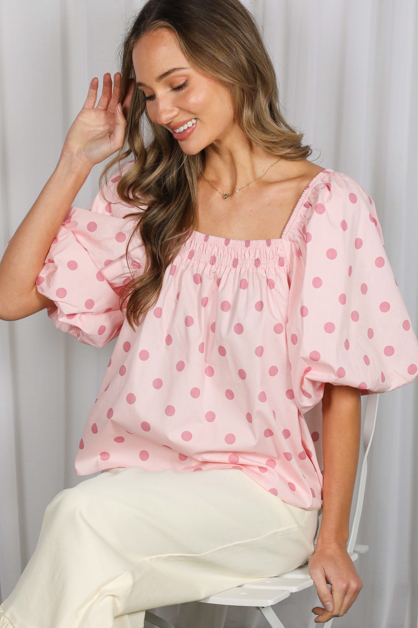 Polka Dots on Pink