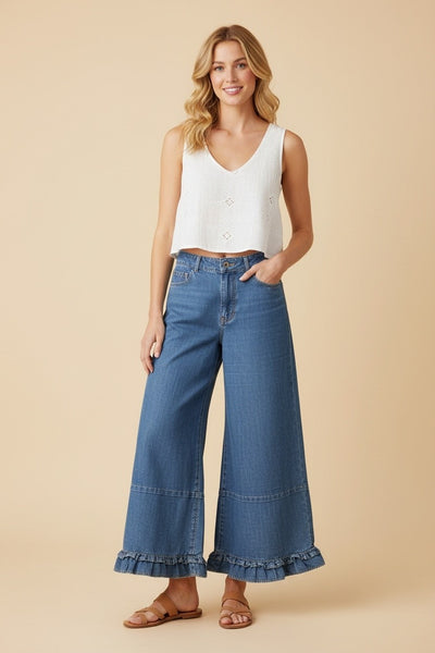 Ruffles on the Hem Pants