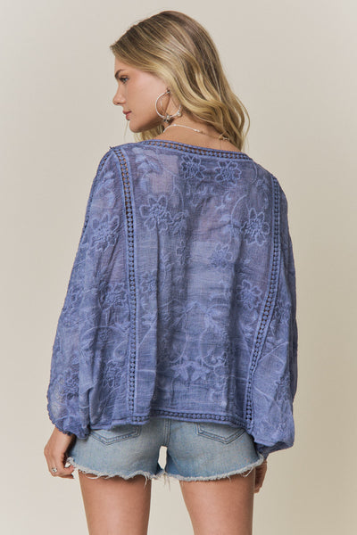 Boho Embroidered Cardigan