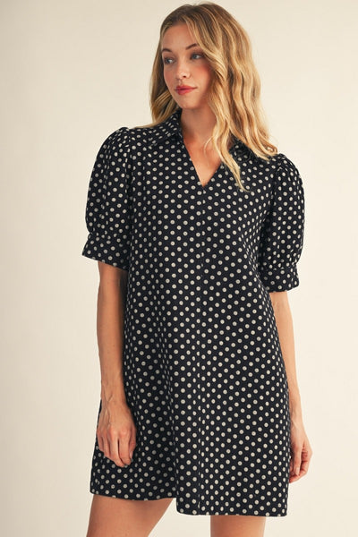 Polka Dot Shift Dress