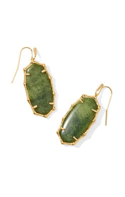 Elle Bamboo Frame Drop Earring in Gold