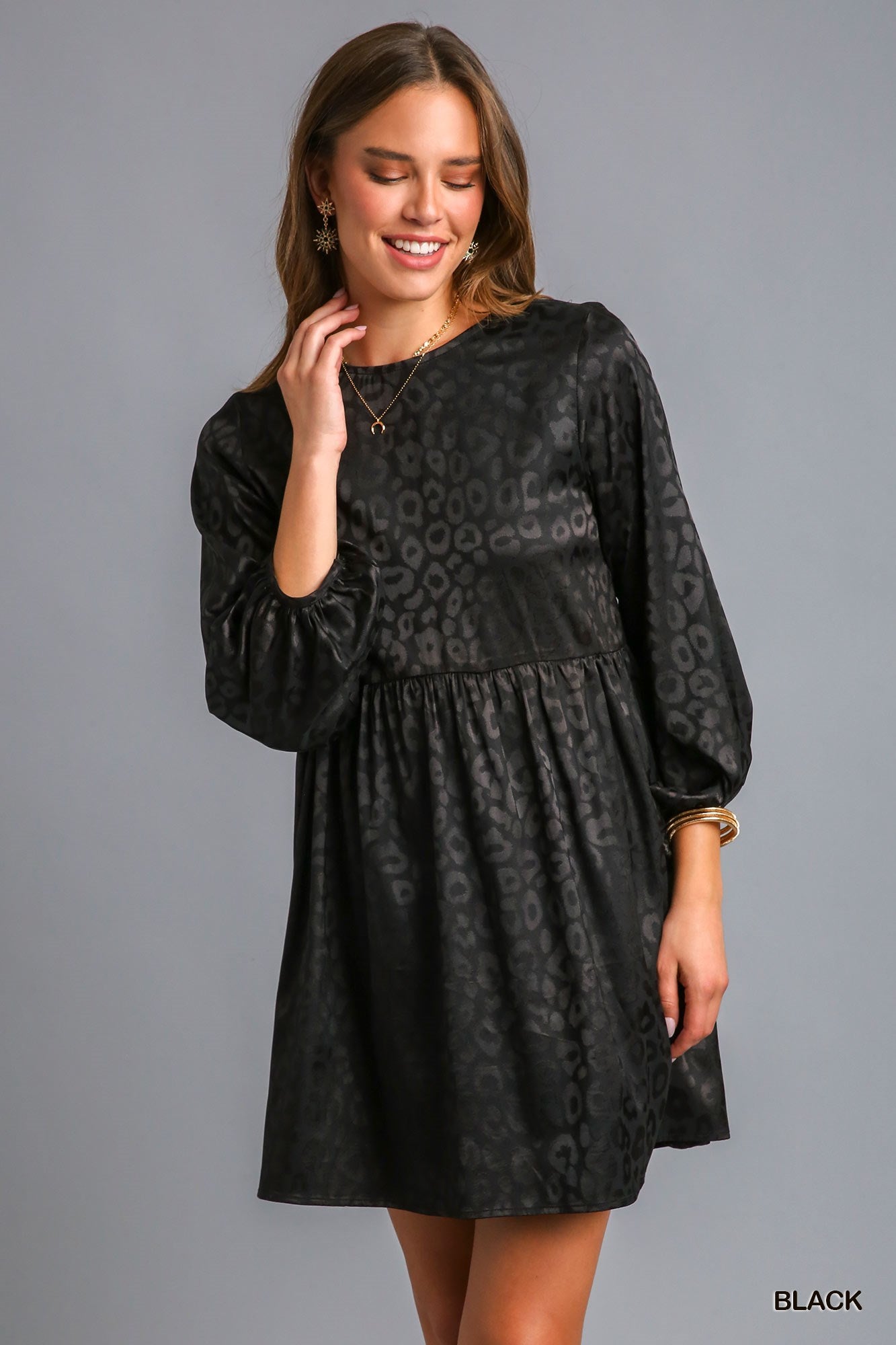 Animal Jacquard Print Dress