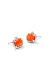 Pumpkin Stud Earrings in Silver