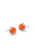 Pumpkin Stud Earrings in Silver