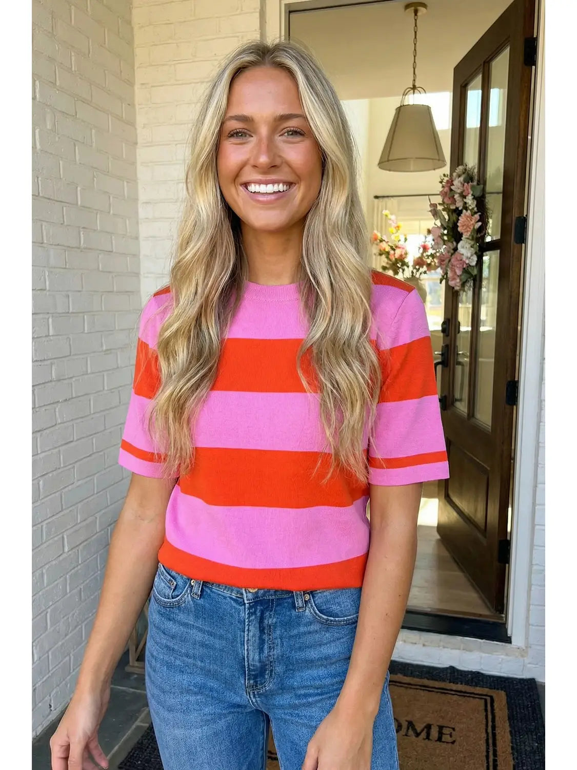 Pink & Red Colorblock