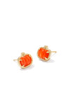 Pumpkin Stud Earrings in Gold