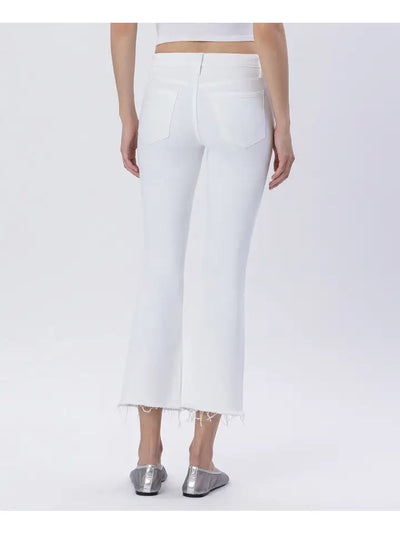 Lovervet by Vervet Mid Rise Seamless Waistband Crop Flare Jeans