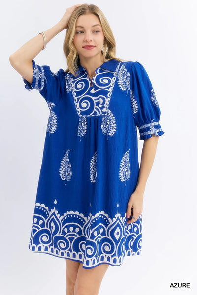 Paisley Mandala Print Dress