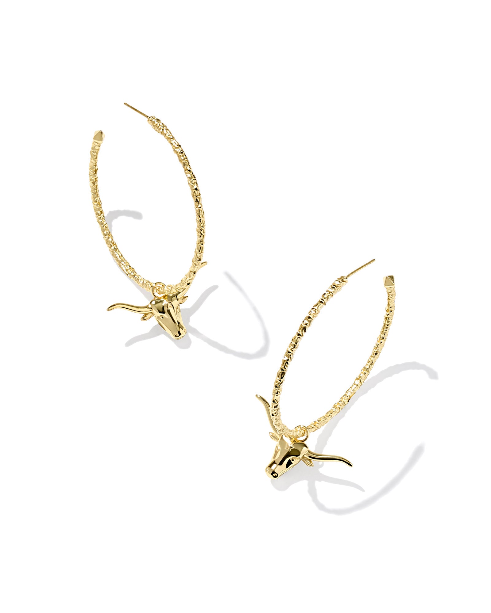 Longhorn Hoop Earring in Gold
