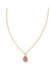 Daphne Framed Pendant Necklace in Gold