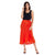 Red Mallie Wrap Skirt