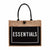 Black Jute Word Tote