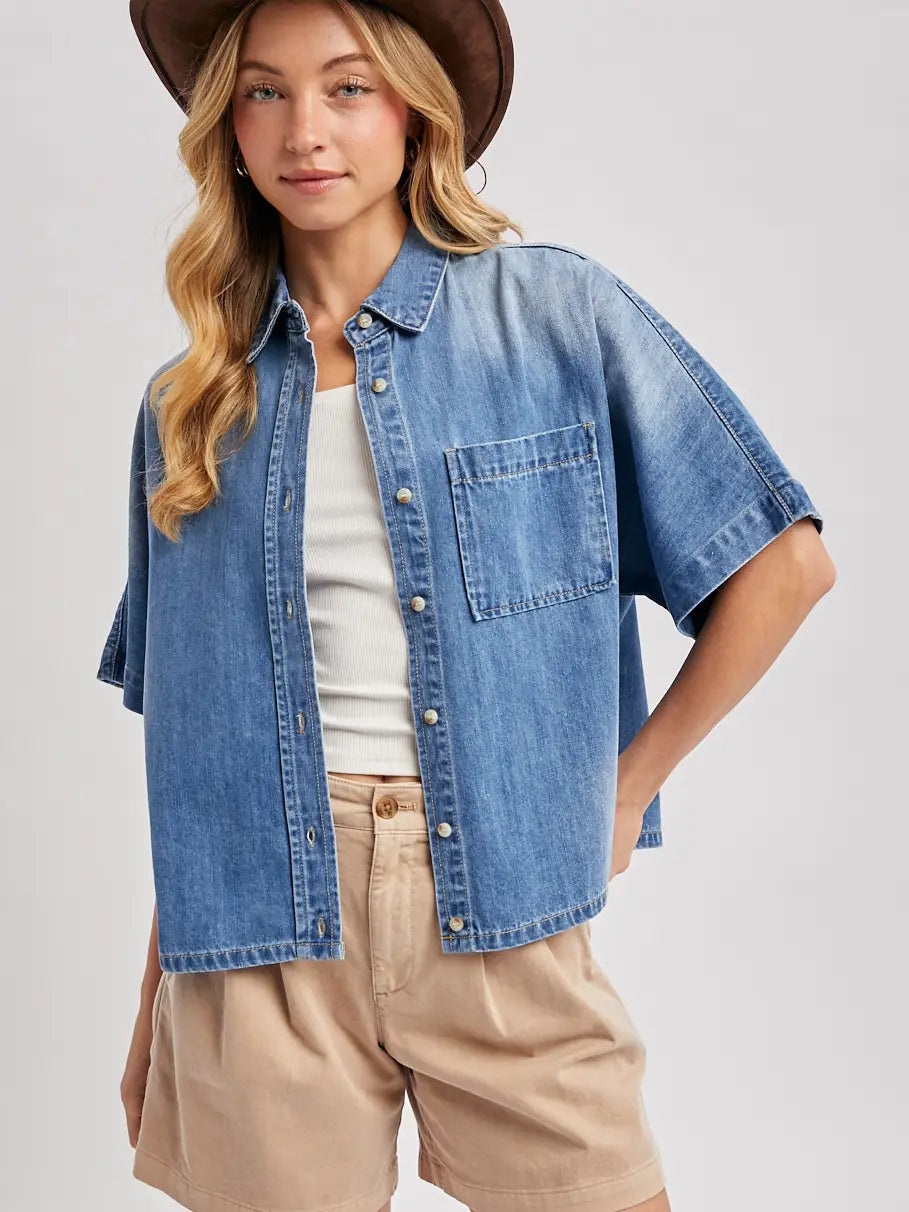 Denim Boxy Top