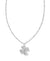 Clover Crystal  Pendant Necklace in Silver