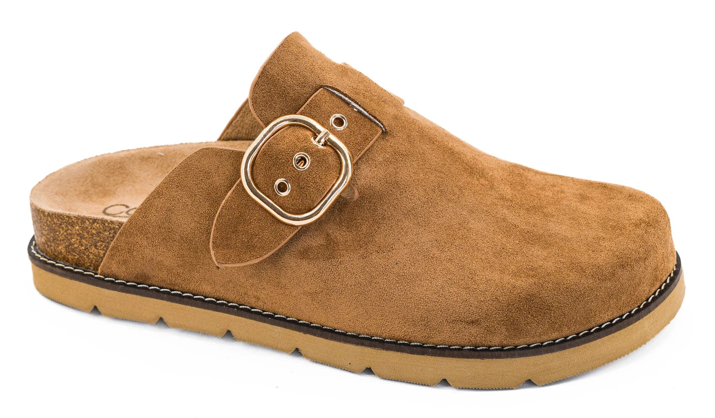 Corkys Distracted  in Camel Faux Suede