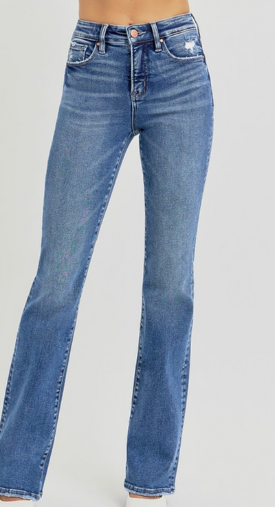 Risen Tummy Control High Rise Straight Jeans