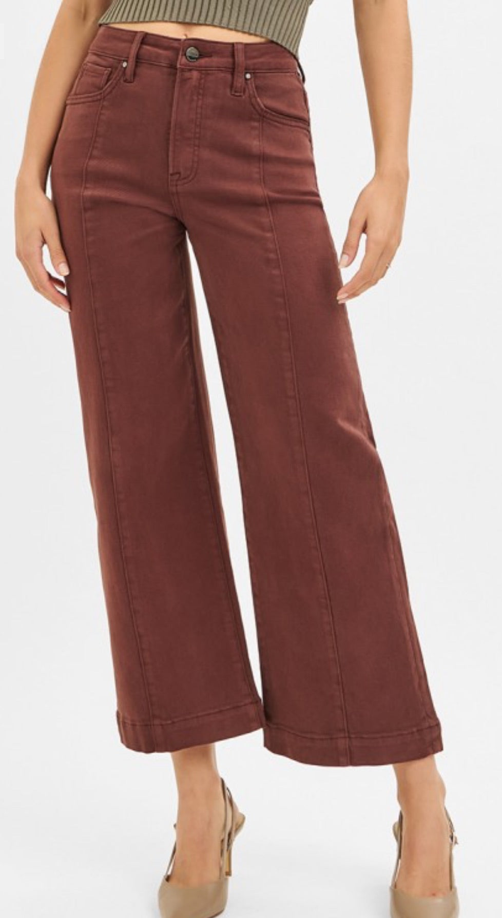 Risen TC High Rise Crop Wide Pants