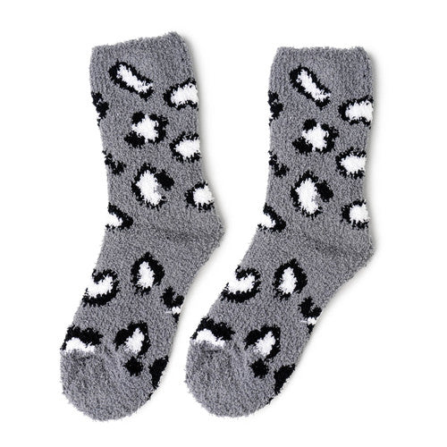 Hello Mello Grey Cat Nap Lounge Socks