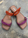 Orange/Pink Combine Sandal by Soda