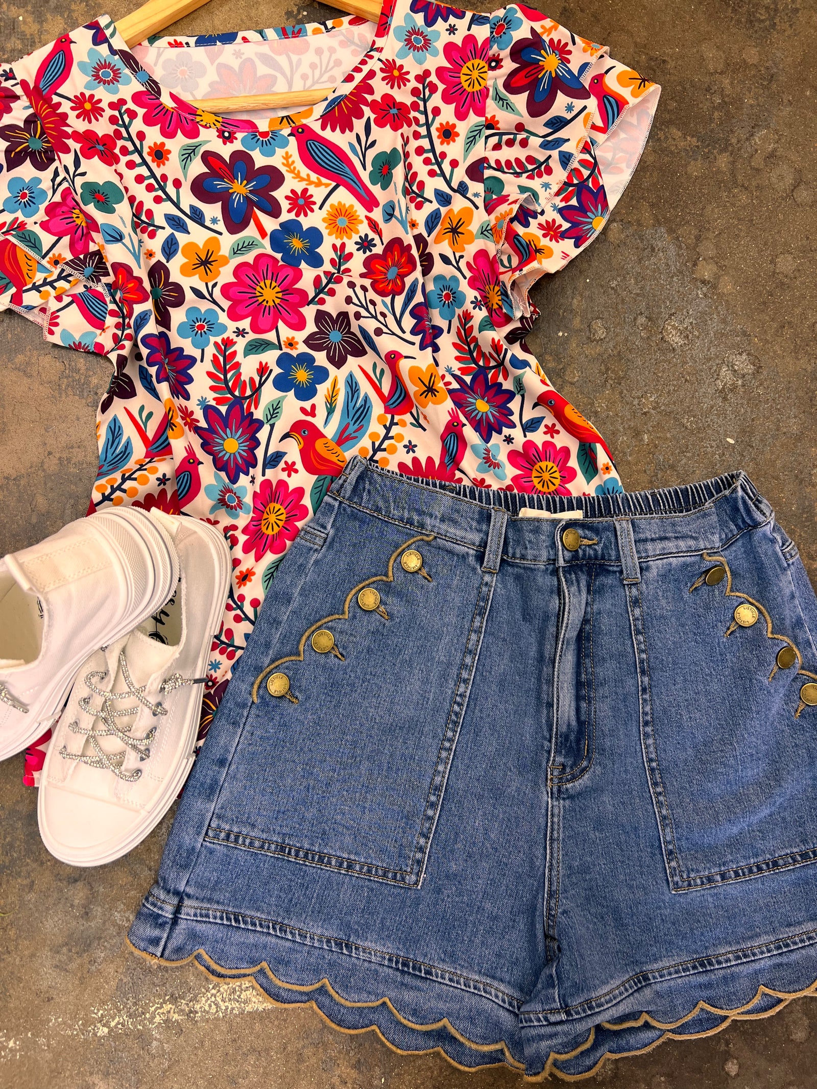Scallop Bottom Shorts