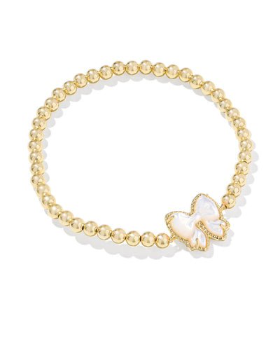 Haley Bow Stretch Bracelet in Gold