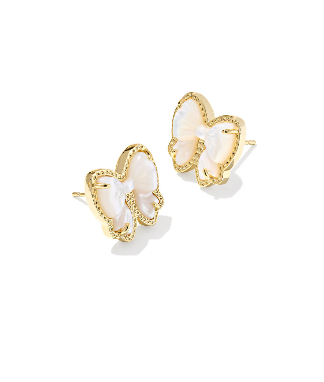 Haley Bow Stud Earrings in Gold