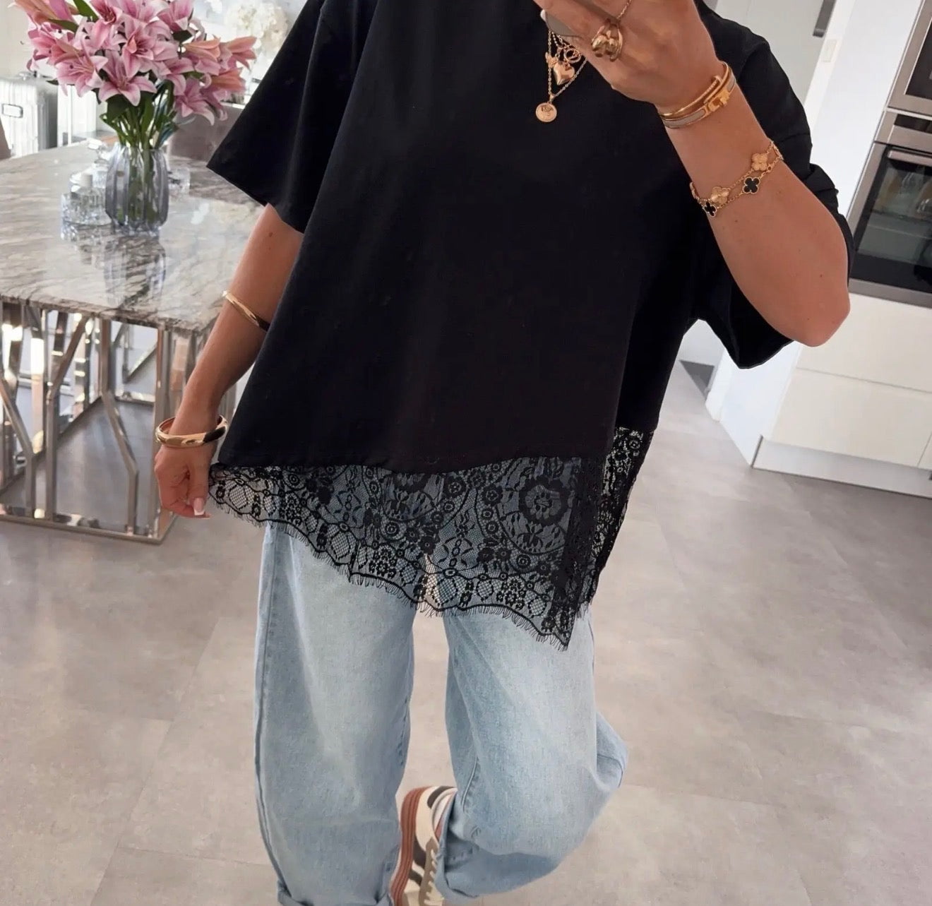 Lace Hem Tee