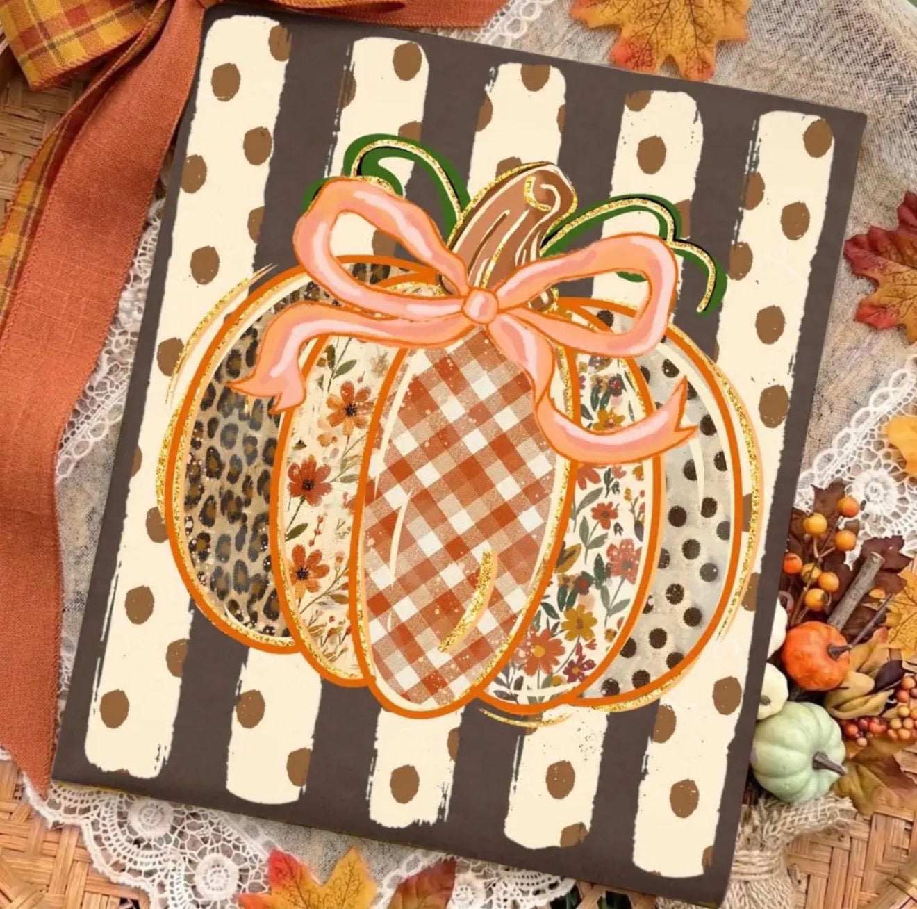 Preppy Fall Pumpkin