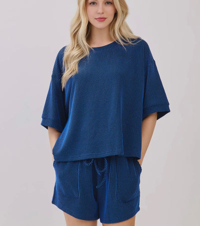 Ribbed Knit Lounge Set